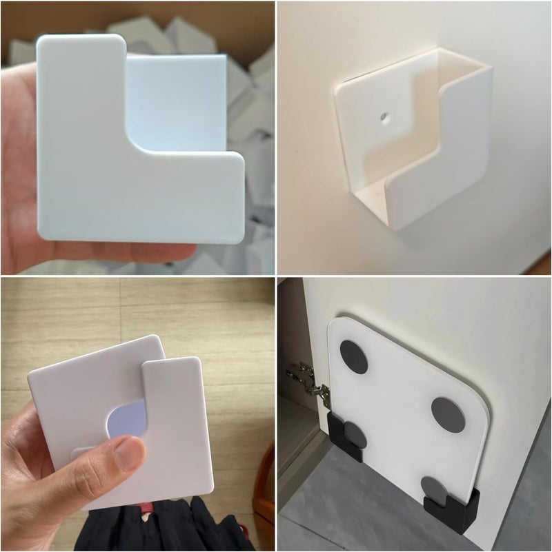 SquEqu 2 Pair Bathroom Scale Holder Wall Mount Bracket Self Adhesive Smart Scale Stand Organizer for Digital Body Weight Scales Bathroom Digital Weighing Scale Body Scales - Image 2